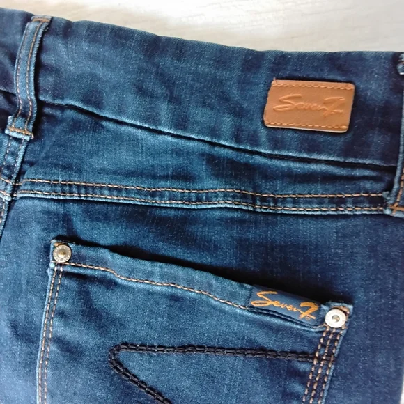 Seven7 Dark Blue Skinny Jeans - Picture 4 of 9